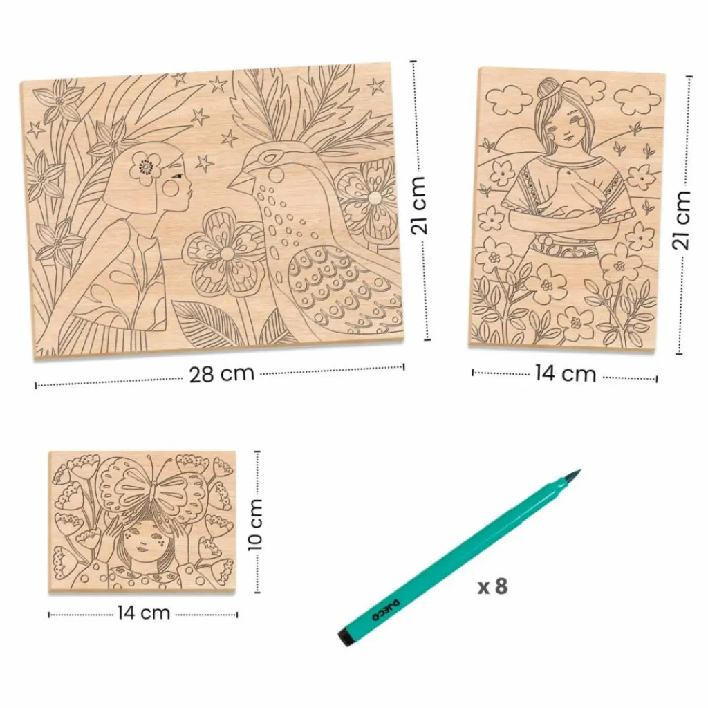 Sale Djeco Coloriage Sweet girls Multicolore