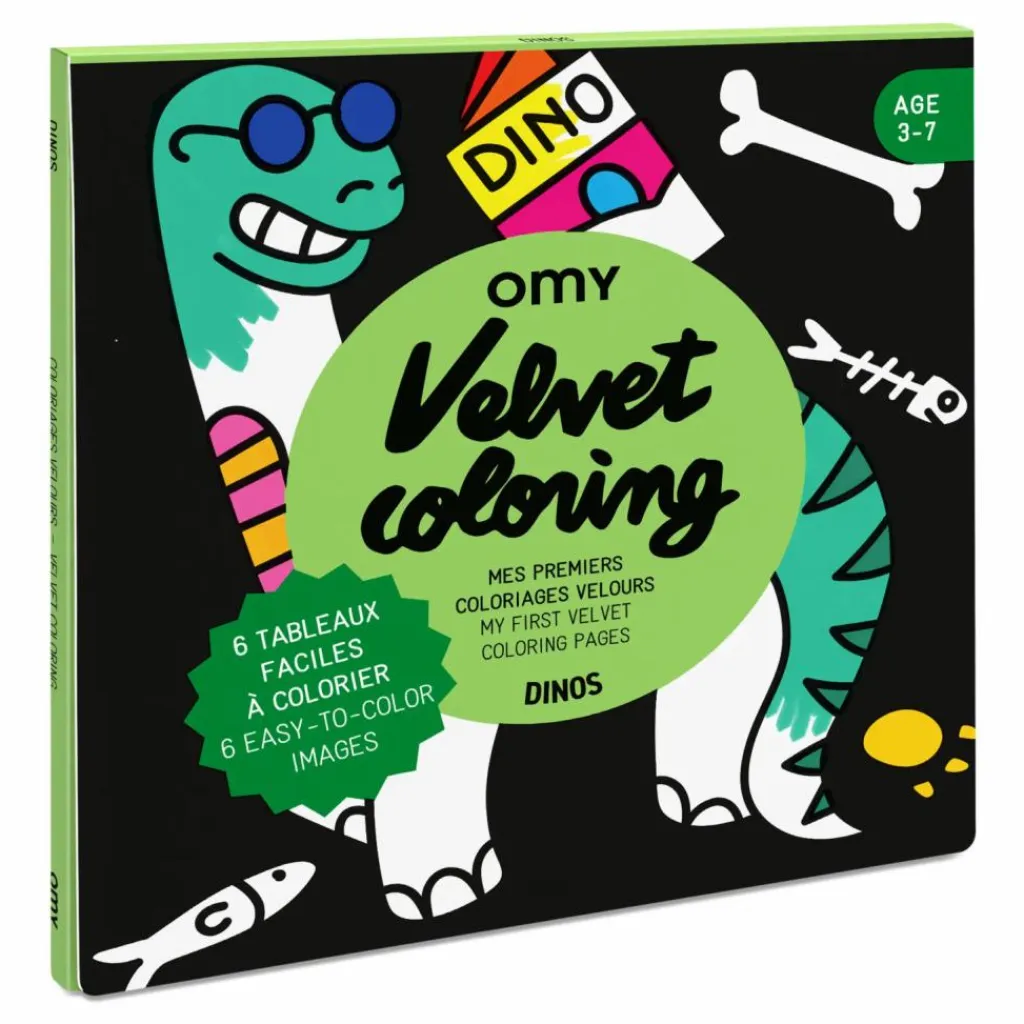 Omy Coloriage velours - Dino | Vert