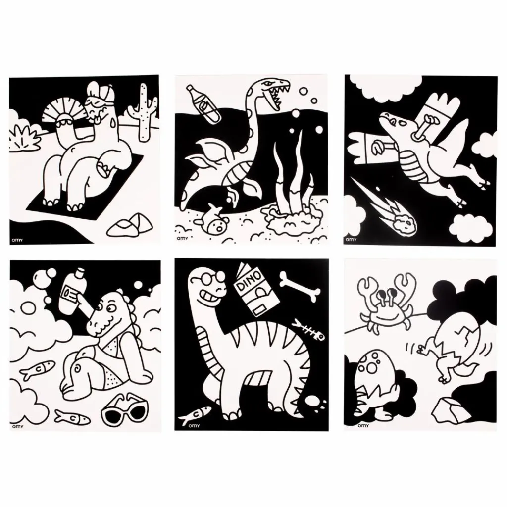 Omy Coloriage velours - Dino | Vert