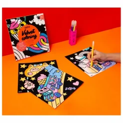 Omy Coloriage velours - Kawai | Orange Hot