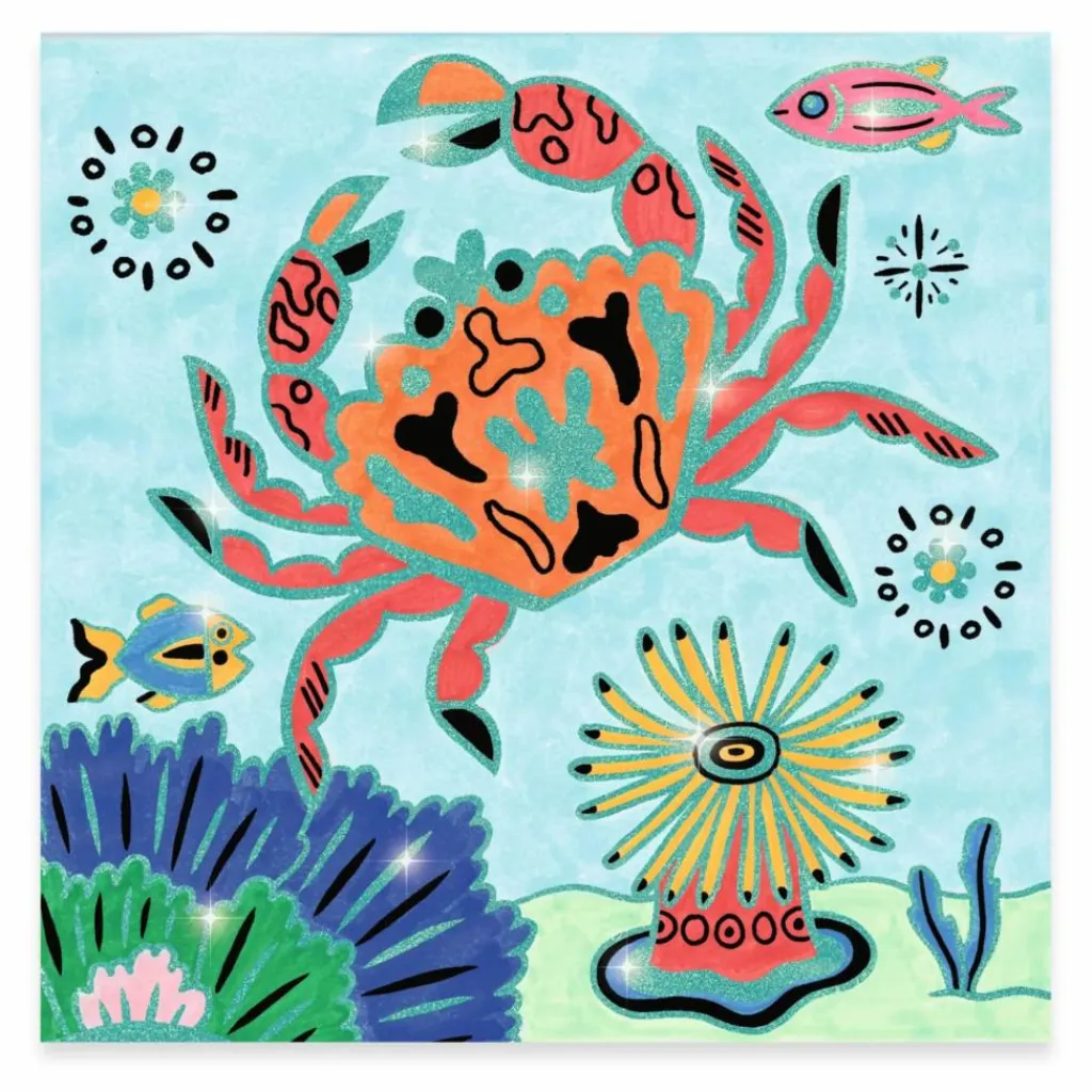 Discount Djeco Coloriages Sous la Mer Multicolore