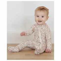 Quincy Mae Bodies, Combinaisons|Combinaisons Et Bodies|Combinaison à Pieds Fleurie Coton Bio |