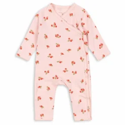 Konges Sløjd Combinaison Cache Coeur Fleurie Coton Bio | Rose pâle Online