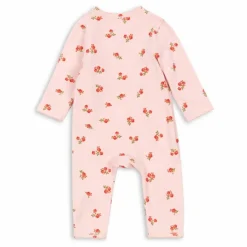 Konges Sløjd Combinaison Cache Coeur Fleurie Coton Bio | Rose pâle Online