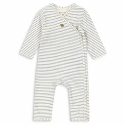 Konges Sløjd Combinaison Cache Cœur Rayée Coton Bio |