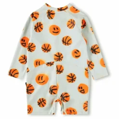 Molo Combinaison de Bain Neka LS Basketballs Fibres Recyclées | Bleu pâle New