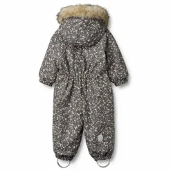 Clearance Wheat Combinaison de Ski Nicki Fleurie Fibres Recyclées | Gris foncé