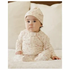 Hot Quincy Mae Combinaison Fleurie Coton Bio | Ivoire