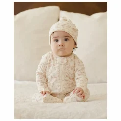 Hot Quincy Mae Combinaison Fleurie Coton Bio | Ivoire