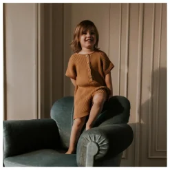 Best Yuki Combinaison Maille Ajourée Coton Bio | Camel