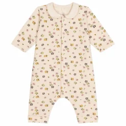 Petit Bateau Combinaison Molleton Fleurs | Beige