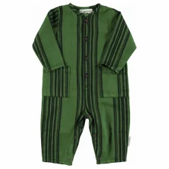 Best Piupiuchick Combinaison Rayée Coton Bio | Vert