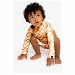 Beach & Bandits Combishort Anti-UV Checkered Peace Fibres Recyclées | Jaune Best