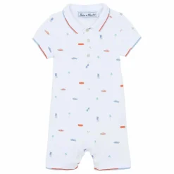 Clearance Tartine et Chocolat Combishort Motif Voiture | Blanc