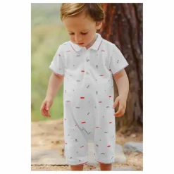 Clearance Tartine et Chocolat Combishort Motif Voiture | Blanc