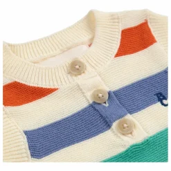 Sale Bobo Choses Combishort Rayure Maille Coton Bio | Ecru