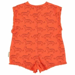 Enfant Piupiuchick Robes, Combinaisons|Combishort Tiger Poche Coton Bio |