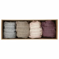 GOBABYGO Combo Box 4 Chaussettes Antidérapantes Bamboo | Rose