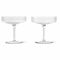 Ferm Living Art De La Table|Coupes à champagne Ripple - Set de 2