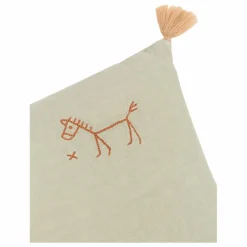 Nobodinoz Coussin à pompons - Lin Français | Matcha Online