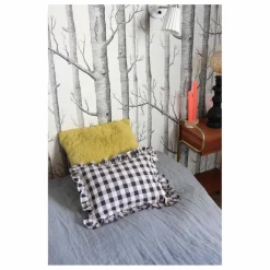 Barnabé aime le café Coussin à volant | Noir Discount