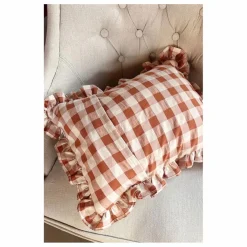 Sale Barnabé aime le café Coussin à volant | Terracotta