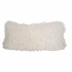 Outlet Maison de Vacances Coussin basic en peau de chèvre du Tibet | Blanc