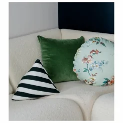 Online The Socialite Family Coussin berlingot Divino à rayures en jacquard | Vert foncé