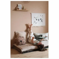 Nobodinoz Coussin brodé Lion | Sable Best