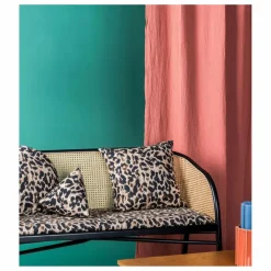 The Socialite Family Coussin carré Carino en jacquard | Léopard