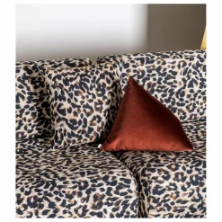 The Socialite Family Coussin carré Carino en jacquard | Léopard