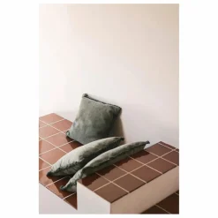 Lorena Canals Coussin carré Stonewashed | Vert foncé