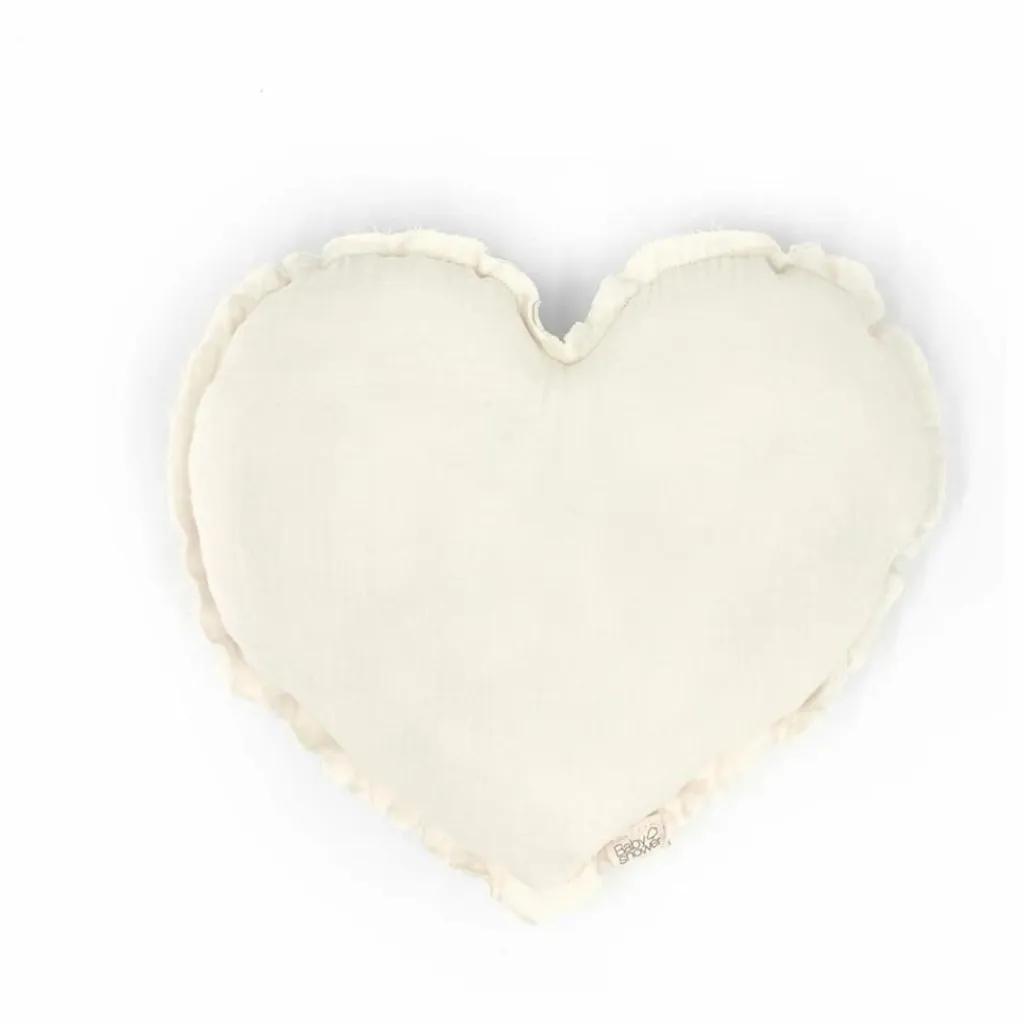 Discount Babyshower Coussin Cœur | Ivoire