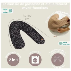 New Béaba Coussin d'allaitement Big Flopsy | Léopard
