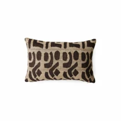 Discount HKliving Coussin en laine et soie | Marron