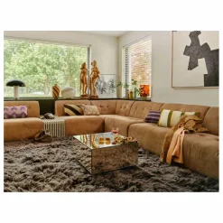 HKliving Coussin imprimé Bloom | Jaune Hot