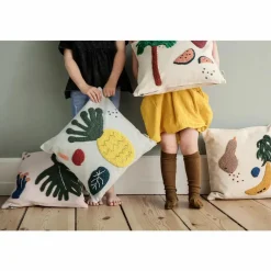 Ferm Living Kids Coussin palmier | Blanc Online