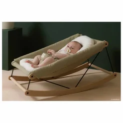 Nobodinoz Transats|Puériculture|Coussin réducteur pour transat Growing green en éponge de coton bio