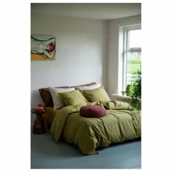 Suite 702 Coussin rond Bigdot en percale organique - Coffee Brown | Café Discount