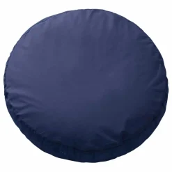 Suite 702 Coussin rond en percale organique | Bleu marine Hot
