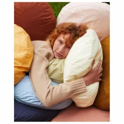 Sale Suite 702 Coussin rond en percale organique | Vert sapin