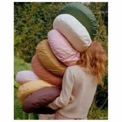 Sale Suite 702 Coussin rond en percale organique | Vert sapin