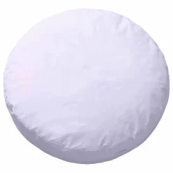 Suite 702 Coussin rond en percale organique | Blanc