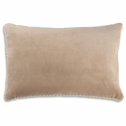 Le Monde Sauvage Coussin réversible en velours Yuki Gris Gris tourterelle Outlet