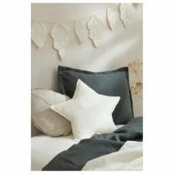 Nobodinoz Coussin étoile - Lin Français | Blanc Online