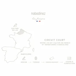 Nobodinoz Coussin étoile - Lin Français | Blanc Online