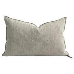 Maison de Vacances Coussin Vice Versa Crépon de Lin Naturel Outlet