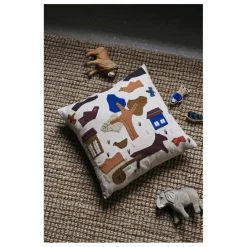 Online Ferm Living Kids Coussin Village | Blanc cassé