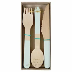 Enfant Meri Meri Décoration De Fête|Couverts en bois - Set de 24 |