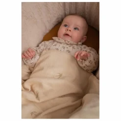 Gentil Coquelicot Couverture brodée hirondelles en gaze de coton